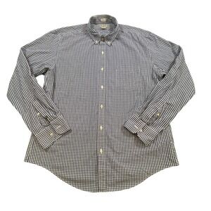 J.‎ Crew Slim Fit Gingham Button Down Shirt Men Size XL Blue White Cotton
